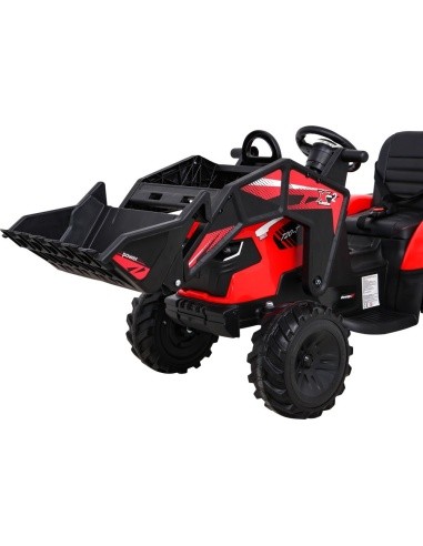 Akumuliatorinis traktorius su priekaba Buggy 720-T, raudonas