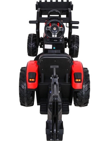 Akumuliatorinis traktorius su priekaba Buggy 720-T, raudonas
