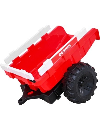 Akumuliatorinis traktorius su priekaba Buggy 720-T, raudonas