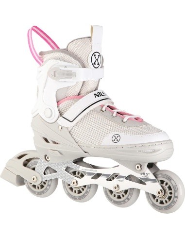 NH18188 2IN1 IN-LINE SKATES/HOCKEY ICE SKATES - Grey-Pink