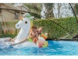 EXIT Stone pool ø427x122cm with sand filter pump and dome and heat pump - grey