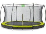 Įleidžiamas batutas EXIT Silhouette ø427 cm su apsauginiu tinklu, žalias