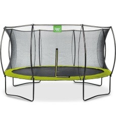 EXIT Silhouette trampoline ø427cm - green Outdoor Round Coil spring Above ground trampoline