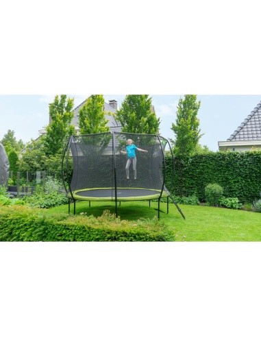 EXIT Silhouette trampoline ø427cm - green Outdoor Round Coil spring Above ground trampoline