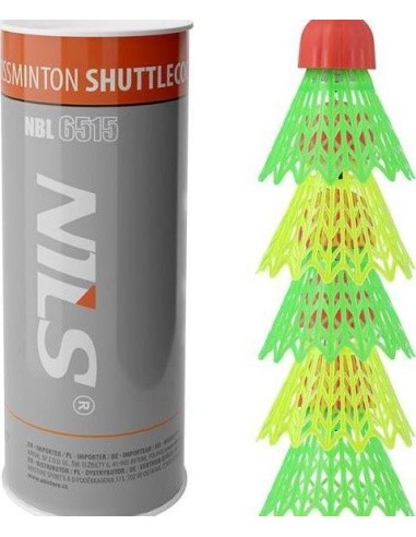Greitojo badmintono plunksniukai Nils NBL6515, nailonas, 5 vnt.