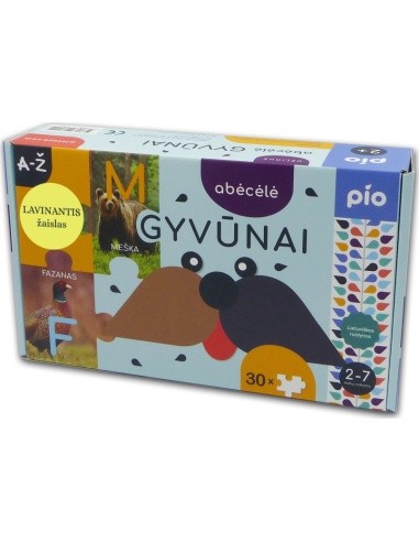 Lavinantis žaislas ABĖCĖLĖ gyvūnai, 3+
