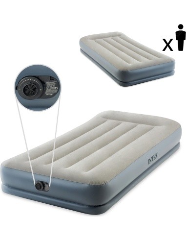 Materac dmuchany 191x99cm z pompką jednoosobowy Intex 64116ND
