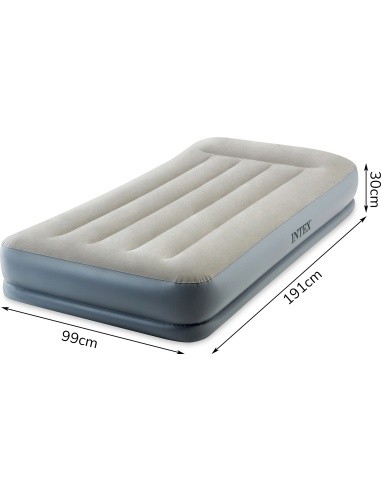 Materac dmuchany 191x99cm z pompką jednoosobowy Intex 64116ND