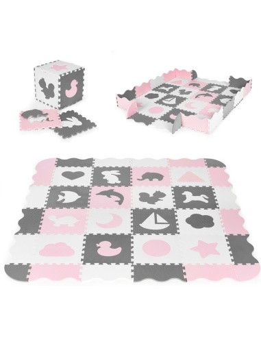 Foam mat with fence puzzle dry pool 36 pieces ECOTOYS