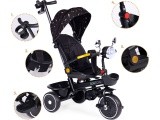 Children's tricycle stroller swivel seat pusher black ECOTOYS