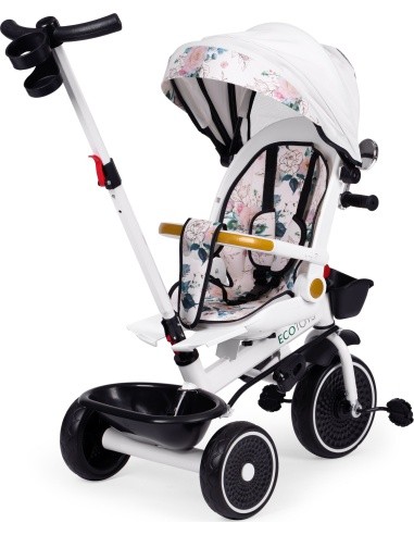 Children's tricycle stroller swivel seat pusher canopy ECOTOYS