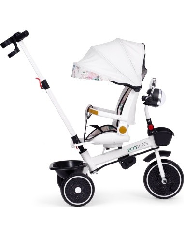 Children's tricycle stroller swivel seat pusher canopy ECOTOYS