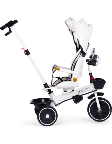 Children's tricycle stroller swivel seat pusher canopy ECOTOYS