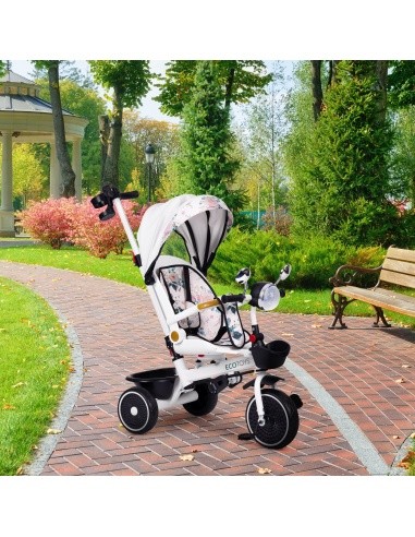 Children's tricycle stroller swivel seat pusher canopy ECOTOYS