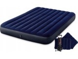Inflatable 2 Seater Velor Mattress Intex