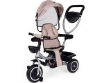 Tricycle stroller 2-in-1 swivel seat folding canopy - beige ECOTOYS