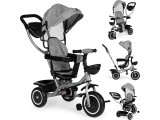 Tricycle stroller 2-in-1 swivel seat folding canopy - grey ECOTOYS