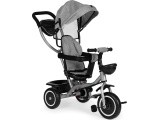 Triratukas-vežimėlis 2-in-1 ECOTOYS, sukioji sėdynė, sudedamas stogelis, pilkas