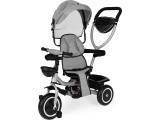 Tricycle stroller 2-in-1 swivel seat folding canopy - grey ECOTOYS