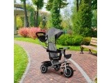 Tricycle stroller 2-in-1 swivel seat folding canopy - grey ECOTOYS