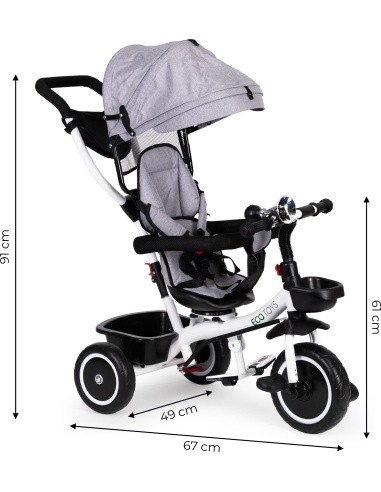 Triratukas triratukas pasukama sėdynė Ecotoys