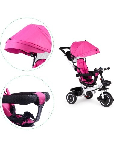 Tricycle With Swivel Seat Eco Toys, Pink