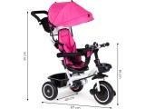 Triratukas su pasukama sėdyne Eco Toys, rožinis