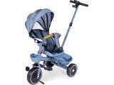 Triratukas-vežimėlis 2-in-1 sukamoji sėdynė sulankstomas stogelis mėlynas - ECOTOYS