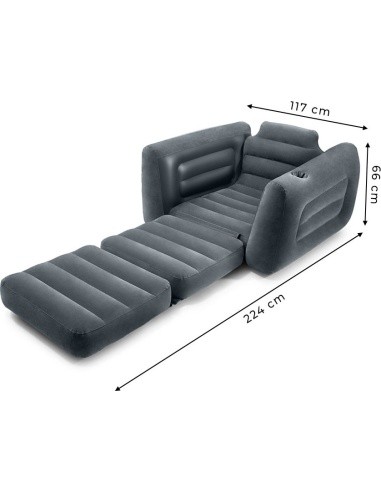 Inflatable chair mattress recliner bed 2-in-1 INTEX 66551