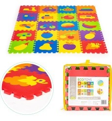 Educational foam mat EVA puzzle 20 pieces 148x119cm ECOTOYS