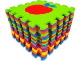Mokomasis putplasčio kilimėlis EVA dėlionė 20 dalių 148x119cm ECOTOYS