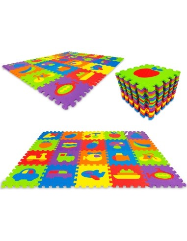 Educational foam mat EVA puzzle 20 pieces 148x119cm ECOTOYS
