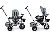 360° pilkasis "Delux" pasukamas triratukas su stogeliu ECOTOYS