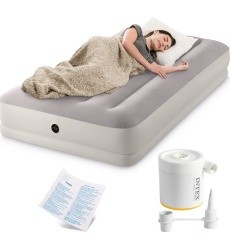 Pripučiamas vienvietis čiužinys su USB pompa INTEX 64177, 191x99x30 cm
