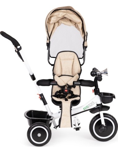 Tricycle - Stroller with Rotating Seat Eco Toys, Beige