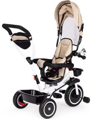 Tricycle - Stroller with Rotating Seat Eco Toys, Beige