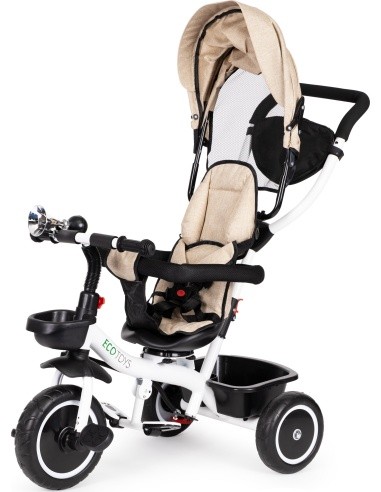 Tricycle - Stroller with Rotating Seat Eco Toys, Beige