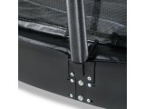 EXIT Dynamic ground level trampoline ø427cm with safety net - black