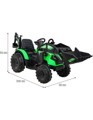 Elektromobilis traktorius su priekaba Buggy 720-T, žalias
