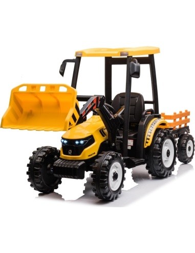 MEGA D68 Tractor Vehicle With Trailer Yellow