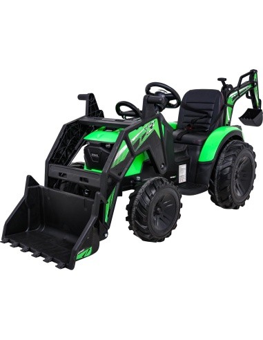 Elektromobilis traktorius su priekaba Buggy 720-T, žalias