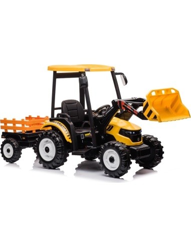 MEGA D68 Tractor Vehicle With Trailer Yellow