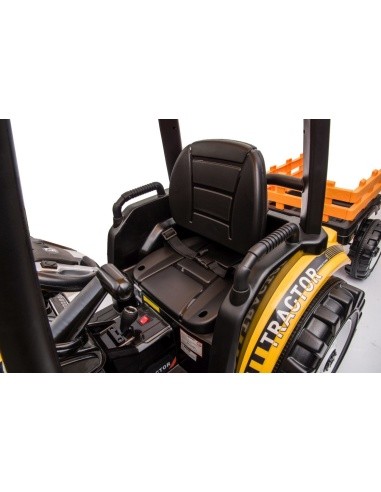 MEGA D68 Tractor Vehicle With Trailer Yellow