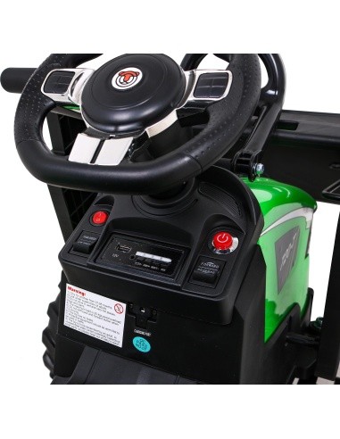 Elektromobilis traktorius su priekaba Buggy 720-T, žalias
