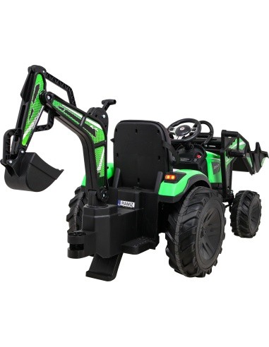 Elektromobilis traktorius su priekaba Buggy 720-T, žalias