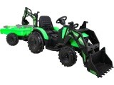 Elektromobilis traktorius su priekaba Buggy 720-T, žalias