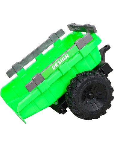 Elektromobilis traktorius su priekaba Buggy 720-T, žalias