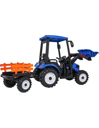 MEGA D68 Tractor Vehicle With Trailer Blue