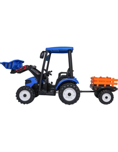 MEGA D68 Tractor Vehicle With Trailer Blue