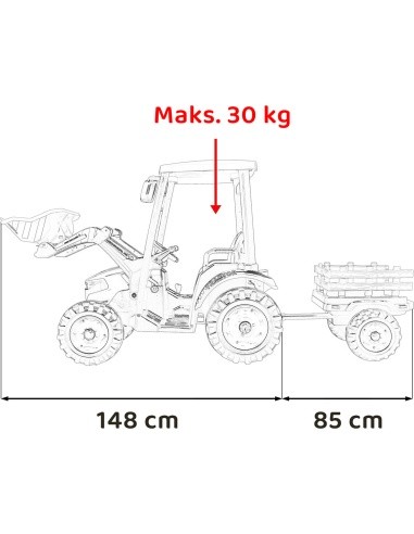 MEGA D68 vilkikas su priekaba Mėlyna